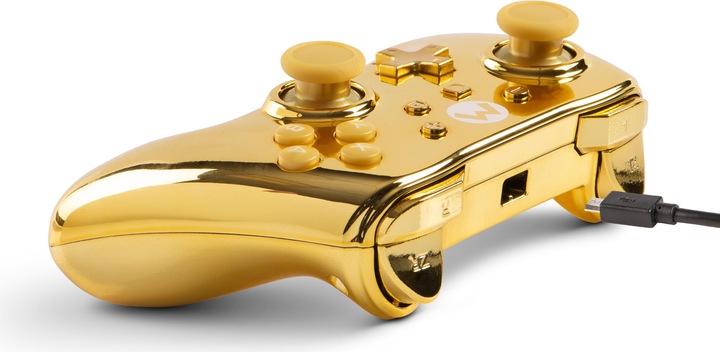 Produktbild PowerA Chrome Controller - Gold Mario (Switch)