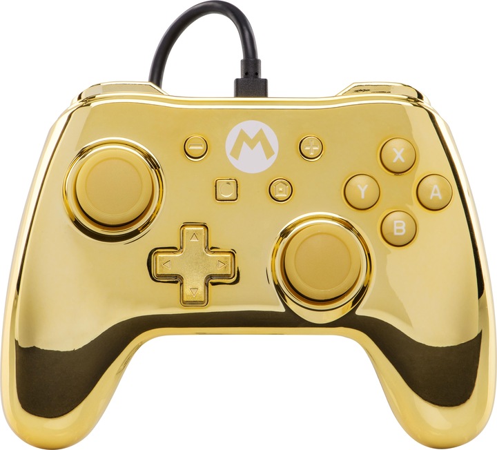Produktbild PowerA Chrome Controller - Gold Mario (Switch)