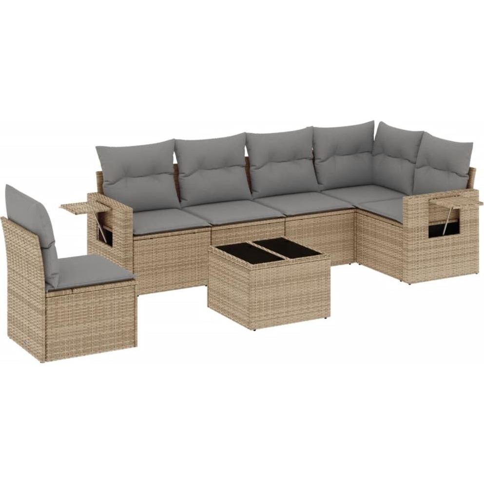 VidaXL, Gartenlounge, 10-tlg. Garten-Lounge-Set mit Kissen