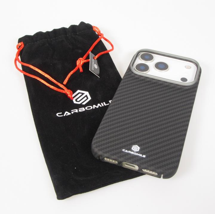 Actual product image Carbomile Hülle Schutzcase aus echtem Aramid faser (Apple iPhone 17 Pro Max)