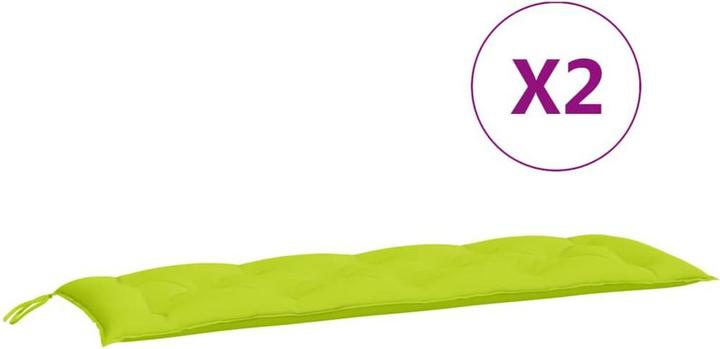 Image du produit vidaXL Coussins de banc de jardin 2 pcs. O x tissu ford (150 x 50 x 7 cm)