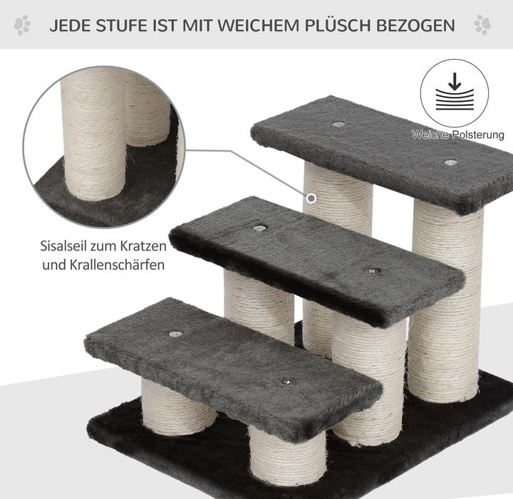 Actual product image PawHut Cat stairs with 3 steps (Cat)