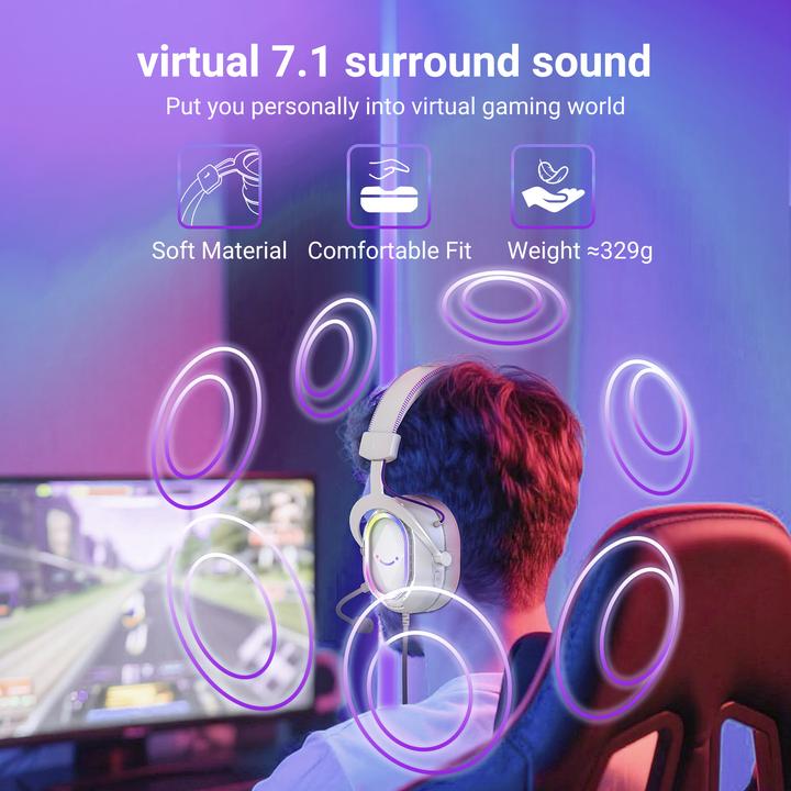 Produktbild Fifine H13-WP Gaming-Headset USB kabelgebunden mit LED (Kabelgebunden)