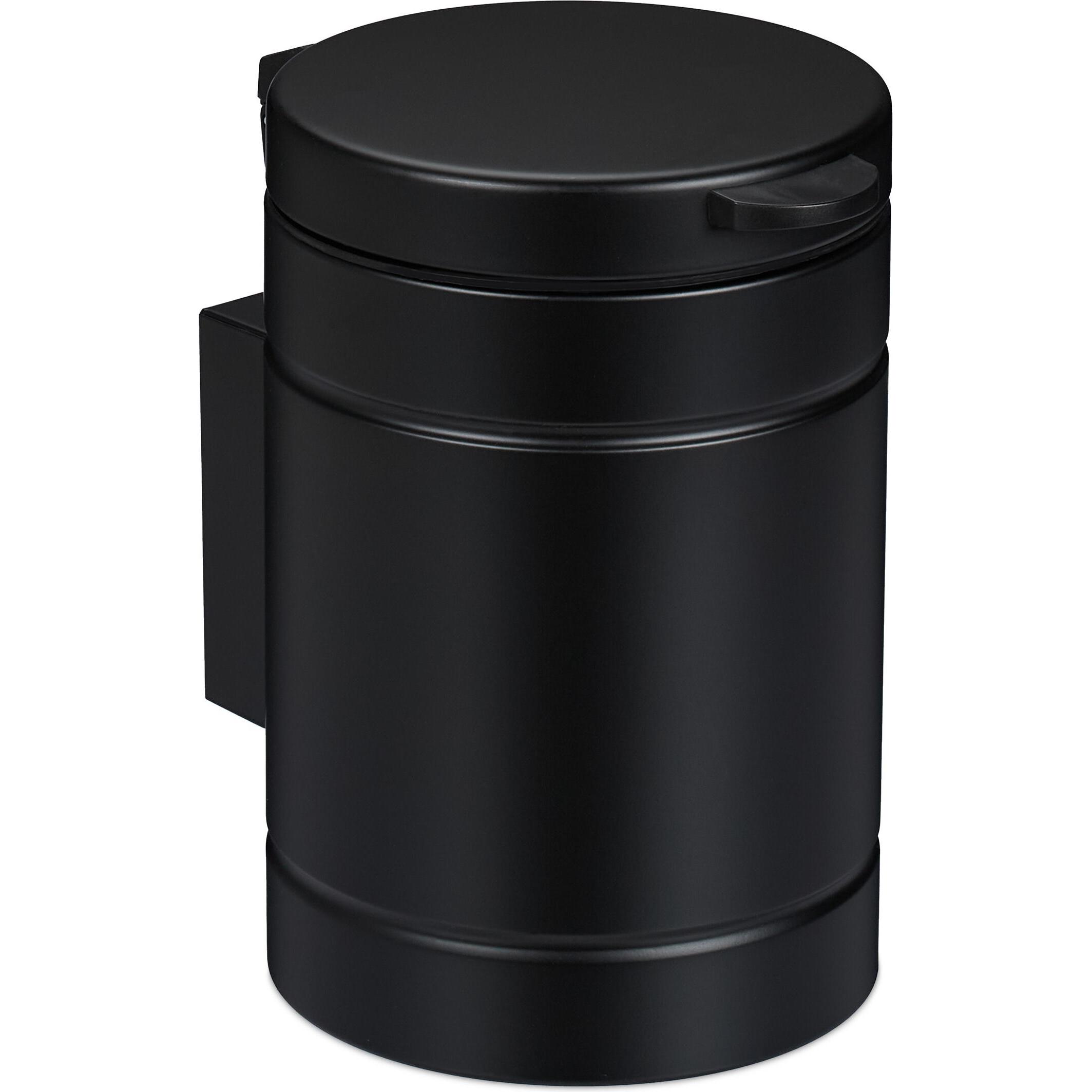 Relaxdays Kosmetikeimer, Abfalleimer, Schwarz