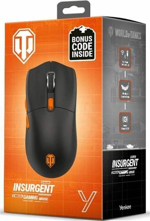 Produktbild Yenkee Ultraleichte kabellose Gaming-Maus INSURGENT WT300 – limitierte Version WORLD OF TANKS (Kabellos)
