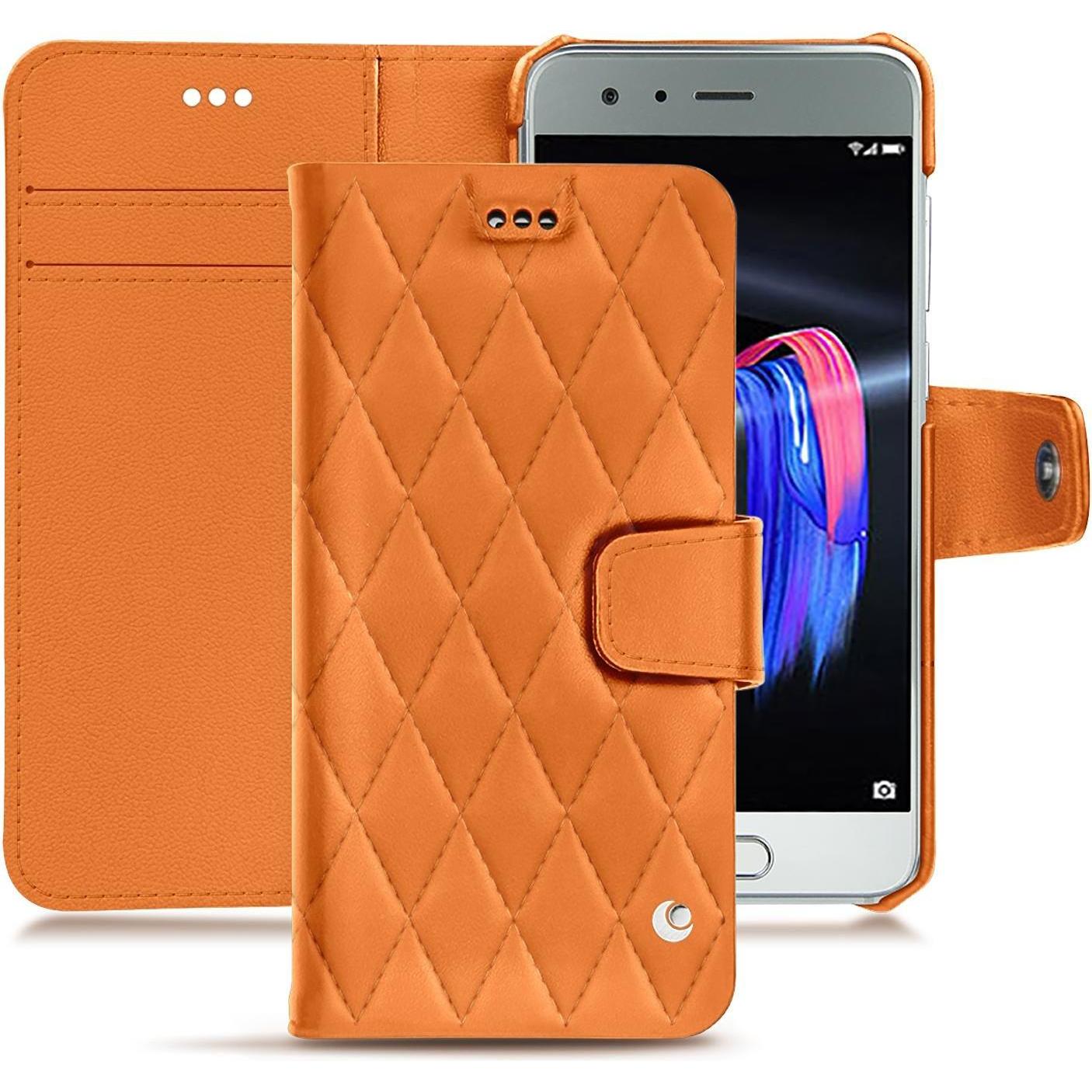 Noreve Lederschutzhülle Wallet (Honor 9), Smartphone Hülle, Orange