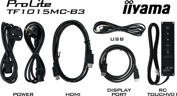 Actual product image iiyama TFT TF1015MC 25.7cm MTOUCH Ei 10.1"/1280x800/10-point/HDMI/DP/VGA/ (1280 x 800 pixels, 10.10")