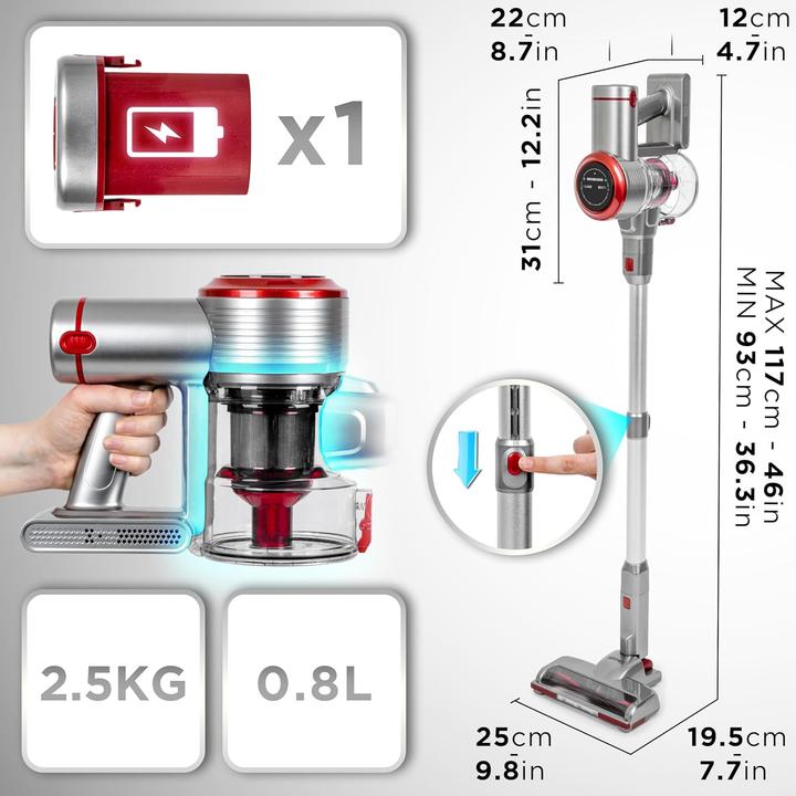 Produktbild Duronic Kabelloser Akkustaubsauger VC24 mit HEPA-Filter