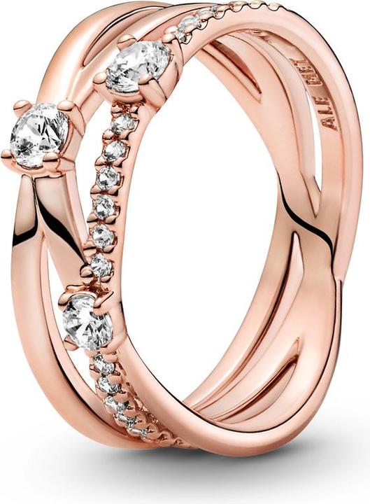 Pandora Rose Sparkling Triple Band Ring