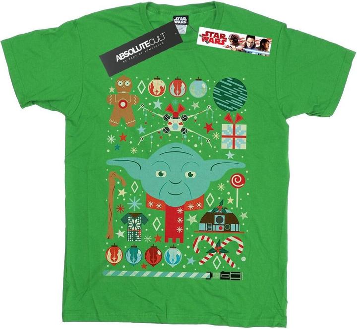 Actual product image Star Wars Boys Yoda Christmas T-Shirt (116)