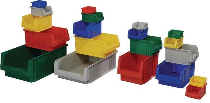 Produktbild LA-KA-PE Sichtlagerkasten PLK L330xB213xH200mm PP grau