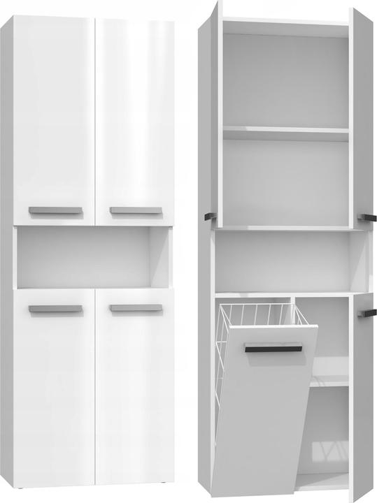 Topeshop Armoire de rangement pour salle de bain (60 x 30 x 174 cm)