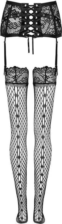 Image du produit LivCo Corsetti Fashion Porte-Jarretelles + Bas Noir (M)