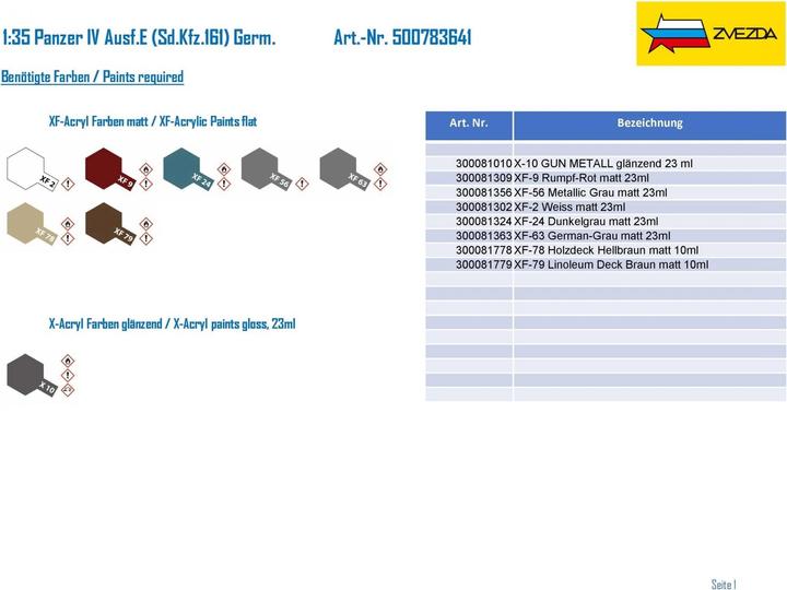 Produktbild 1:35 Panzer IV Ausf.E (Sd.Kfz.161) Germ.