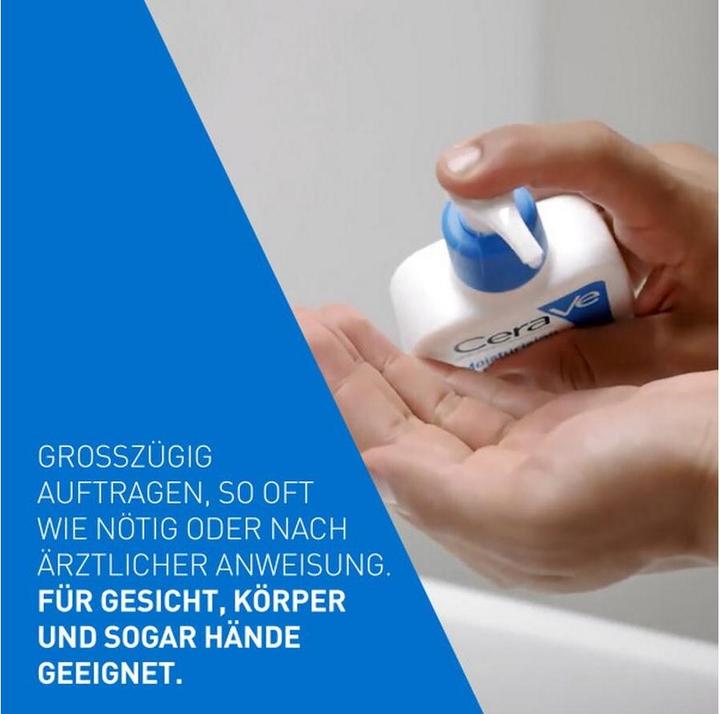 Produktbild CeraVe Feuchtigkeitslotion: Körperlotion für trockene bis sehr trockene Haut für Gesicht und Körper (Körpercreme, 88 ml)