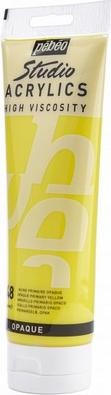 Actual product image Pebeo Studio Acrylics fine acrylic (Primary yellow, 250 ml)