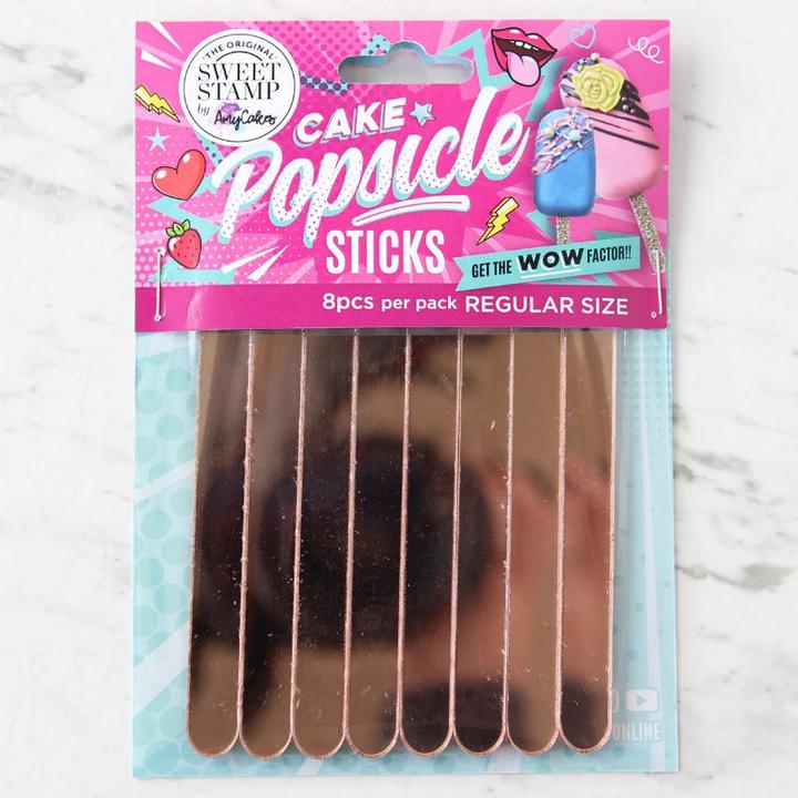 Actual product image Culpitt Cake Pop Stiele Rose Gold, 8 Stk