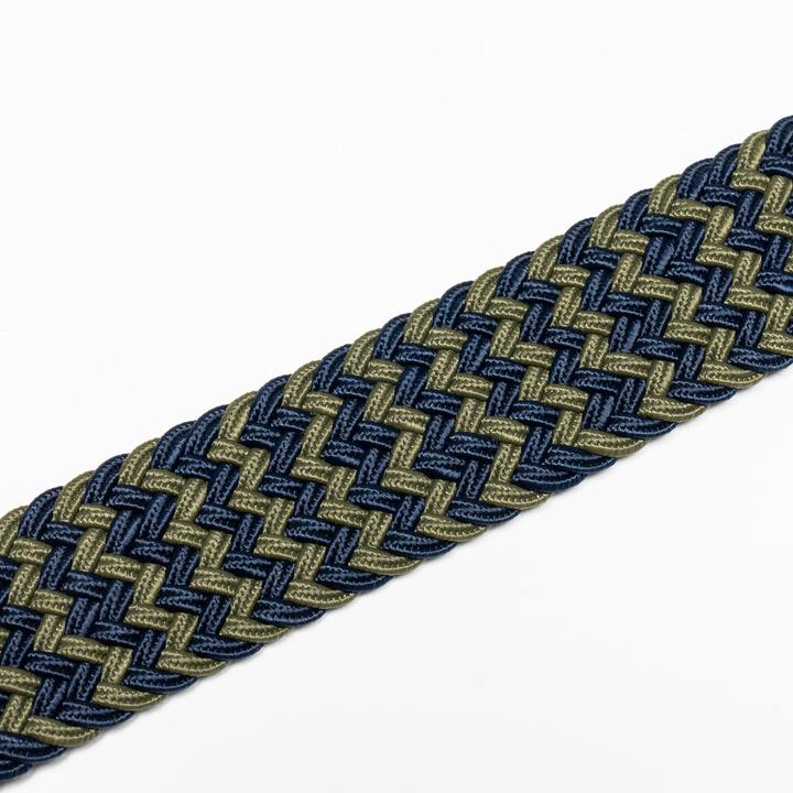 Actual product image Inesis Elastic & stretchy braided Golf belt, navy blue and green (XL, XXL)