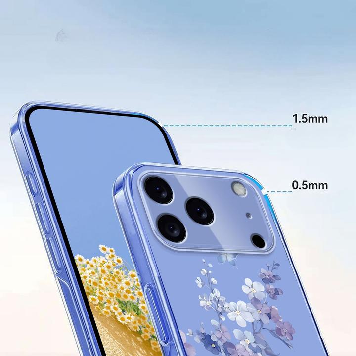Immagine prodotto Cover-Discount iPhone 17 Pro - Silikon Gummi Hülle Blumen (Apple iPhone 17 Pro)