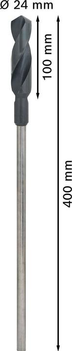 Image du produit Bosch Professional Zubehör Foret d'installation PRO Wood HSS, 24 x 100 x 400 mm (11 mm)