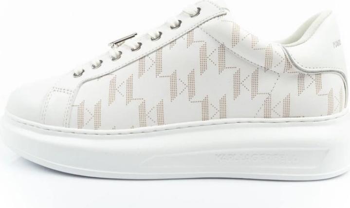Actual product image Karl Lagerfeld Kapri Herrenschuhe Sneakers Naturleder weiss (44)
