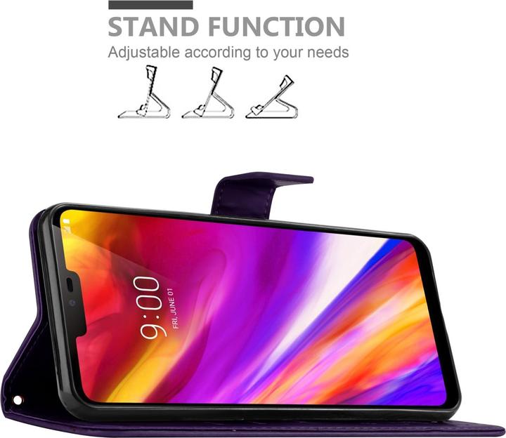 Produktbild Cadorabo Flower Book Hülle für LG G7 ThinQ / FIT / ONE (LG G7 Fit, LG G7 One, LG G7 ThinQ)