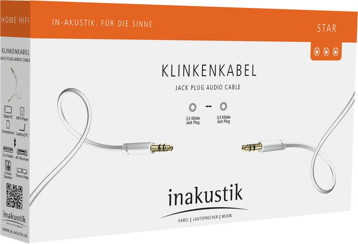 Produktbild Inakustik Star MP3 3.5mm Stereo-Klinken Anschlusskabel (3 m, 3.5mm Klinke (AUX))