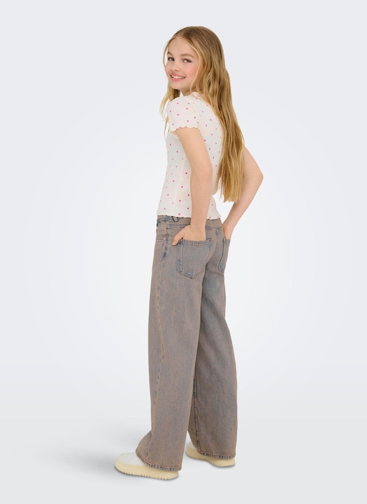 Actual product image Only KOGBAXTER Hohe Taille Weiter Beinschnitt Jeans Jeans mit weitem Bein (128)