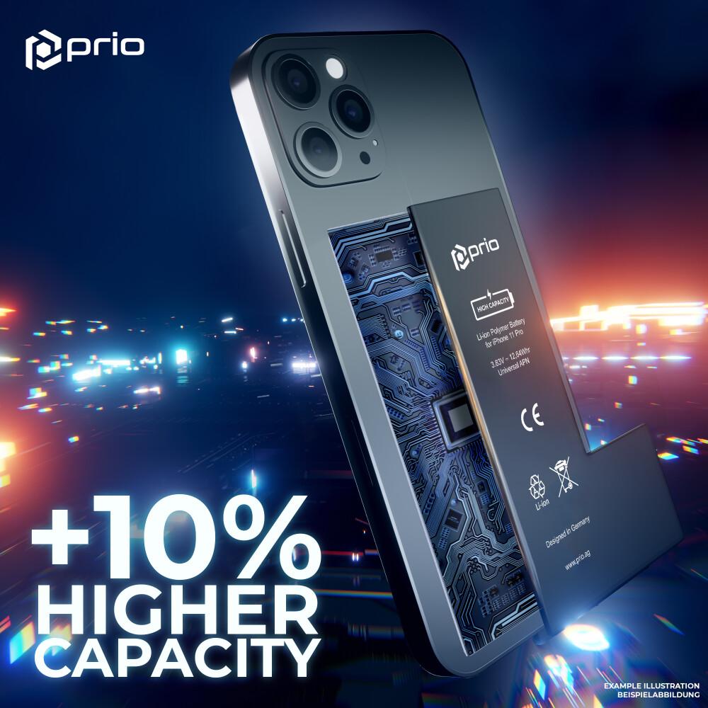 prio Hochleistungsakku für iPhone 11 Pro (3300 mAh) - Universal APN -, Smartphone Akku