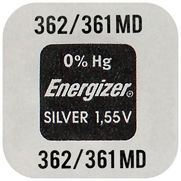 Actual product image Energizer 362/361 (SR721) - 10 Uhrenbatterien (10 pcs., SR58, 27 mAh)