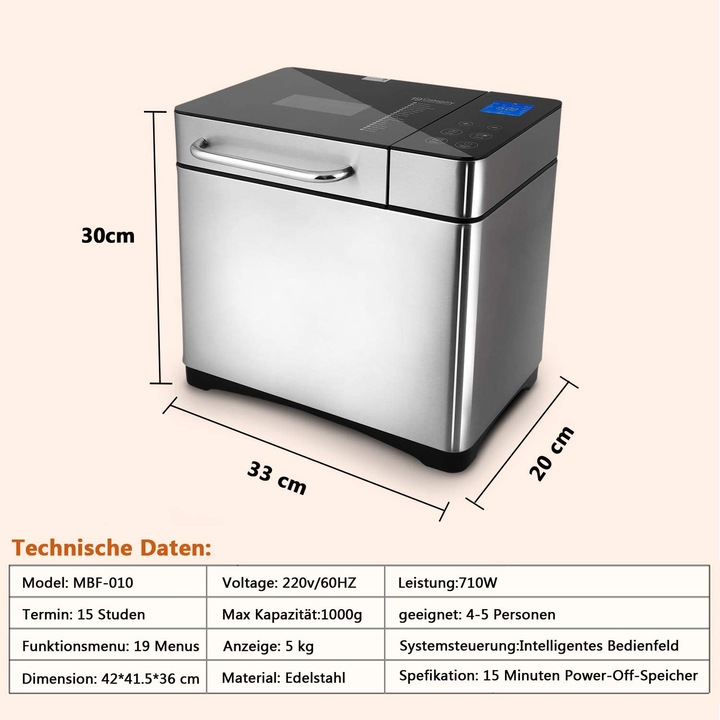 Produktbild Meykey Brotbackmaschine