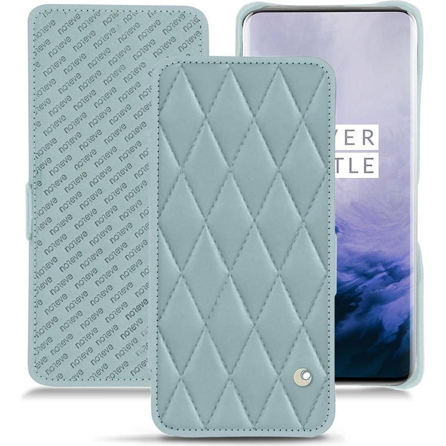 Noreve Lederschutzhülle horizontal (OnePlus 7 Pro), Smartphone Hülle, Blau