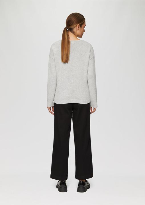 Produktbild S.Oliver Strickpullover Strickpullover mit Schneeflocken-Artwork (XL)