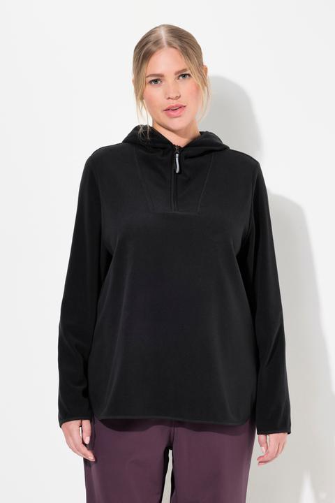 Produktbild Ulla Popken Fleece-Troyer, kurz, Oversized, Kapuze, Langarm, recycelt (62)
