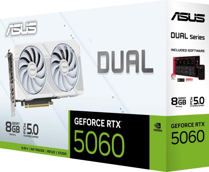 Produktbild ASUS DUAL-RTX5060-8G-WHITE 8GB GDDR7 HDMI DP (8 GB)