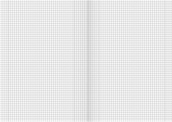 Actual product image Brunnen School exercise book recycled ruled 28 squared DIN A4 inside and outside margins, 16 sheets (A4, Checked)