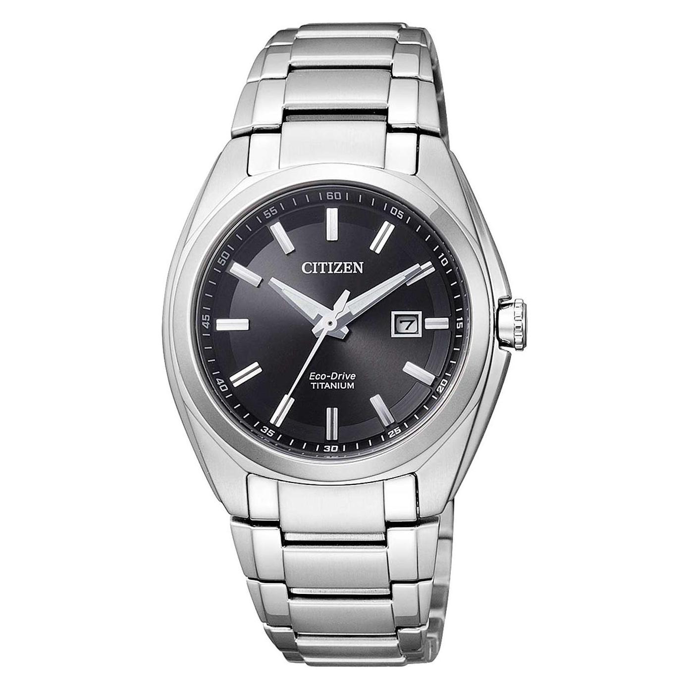 Citizen, Armbanduhr, EW2210-53E Eco-Drive Super-Titanium Damen 34mm 10ATM, Silber, (Analoguhr, 34 mm)