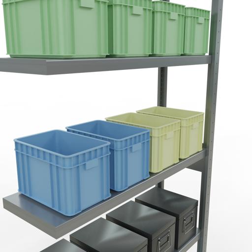 Actual product image Schulte Lagertechnik MULTIplus250 boltless add-on bay system with length bolts