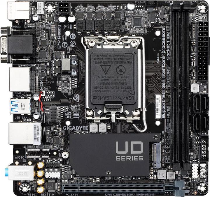 Produktbild Gigabyte H610I (LGA 1700, Intel H610 Express, Mini-ITX)