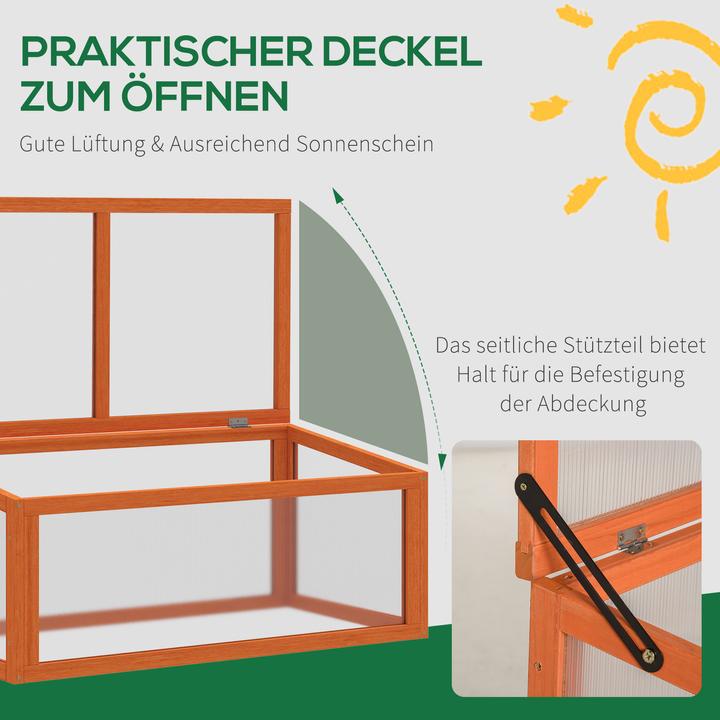Produktbild Outsunny Frühbeet mit Holzrahmen
