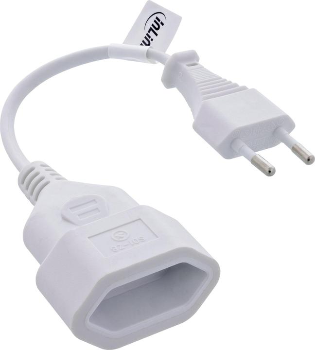 Produktbild InLine Euro-Verlängerung (0.20 m, CEE 7/16)