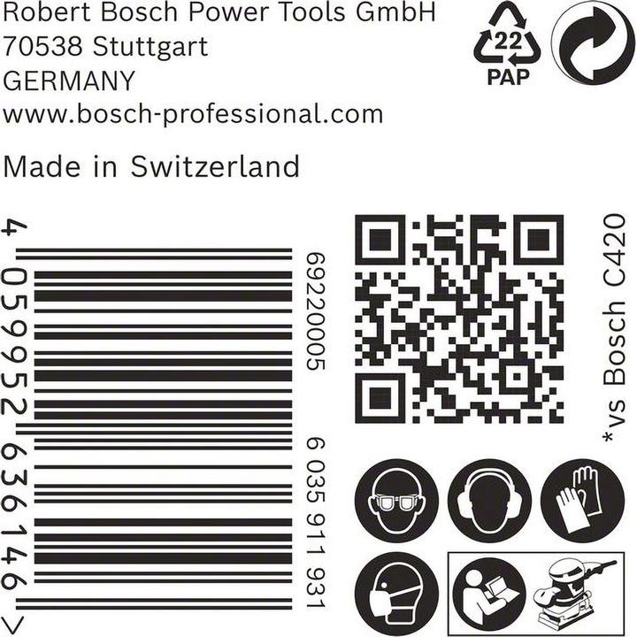 Immagine prodotto Bosch Professional Zubehör Accessori 2608901664 Carta abrasiva per levigatrice orbitale grana 180 ( (Granulometria 180)