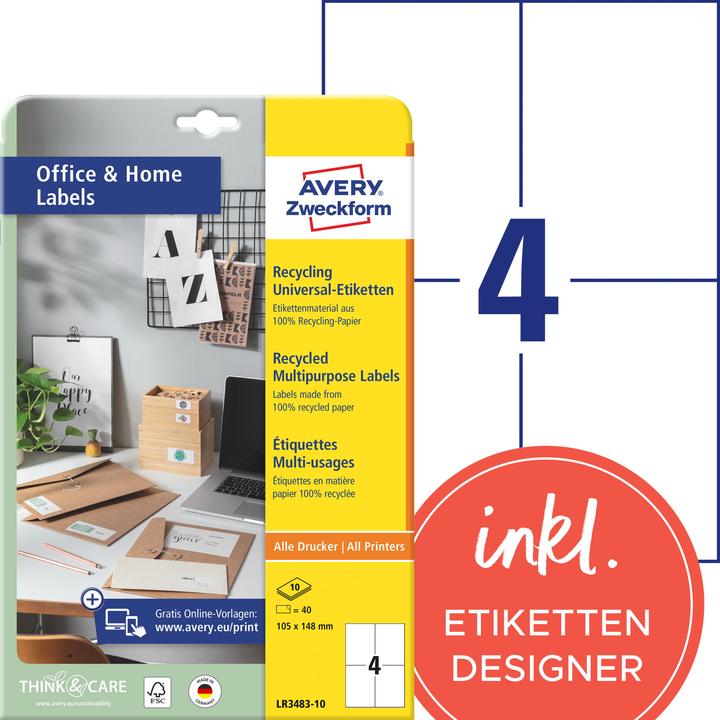 Image du produit Avery Étiquettes universelles