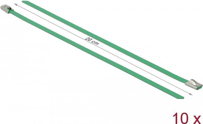 Image du produit Delock Colliers de serrage en acier inoxydable 200x4,6 10 pcs. (Serre-câbles en plastique, 200 mm, 10 pcs)