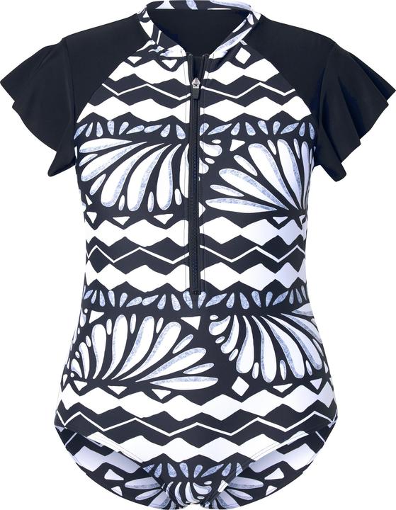 Produktbild Ulla Popken Badeanzug, Flügelärmel, Softcups, Zipper, recycelt (42)