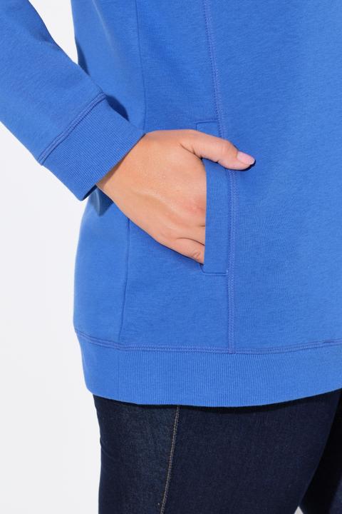 Actual product image Ulla Popken Drawstring Collar Long Sleeve Sweatshirt (46, 48)