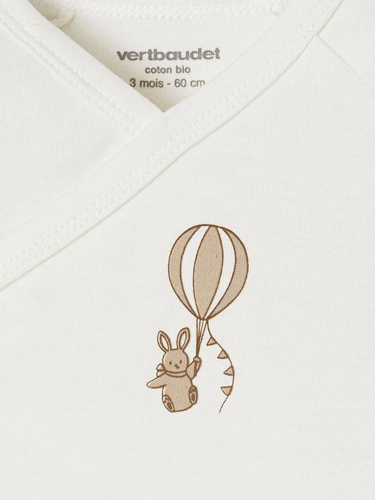 Actual product image Vertbaudet Bio-Kollektion: 5er-Pack Baby Kurzarm-Bodys mit Heissluftballon (68)