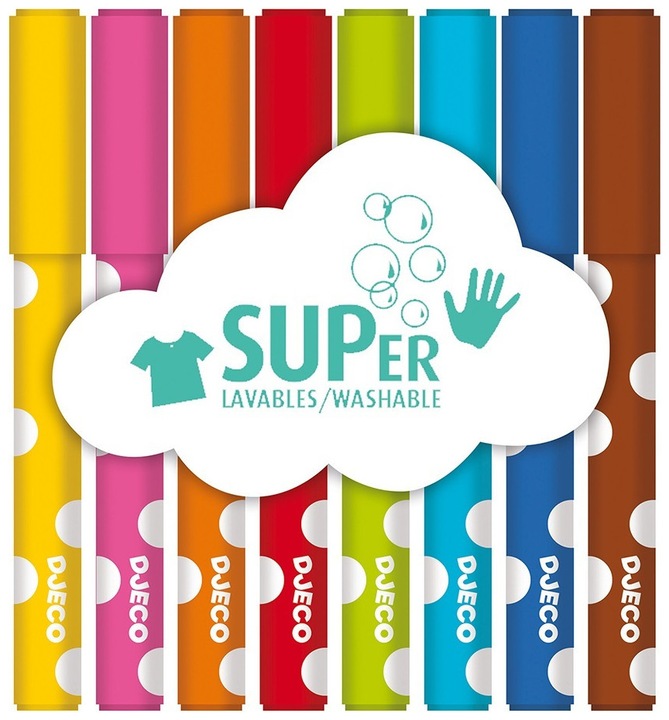 Image du produit Djeco Crayons-feutres pour les petits (Multicolore, 8 x)
