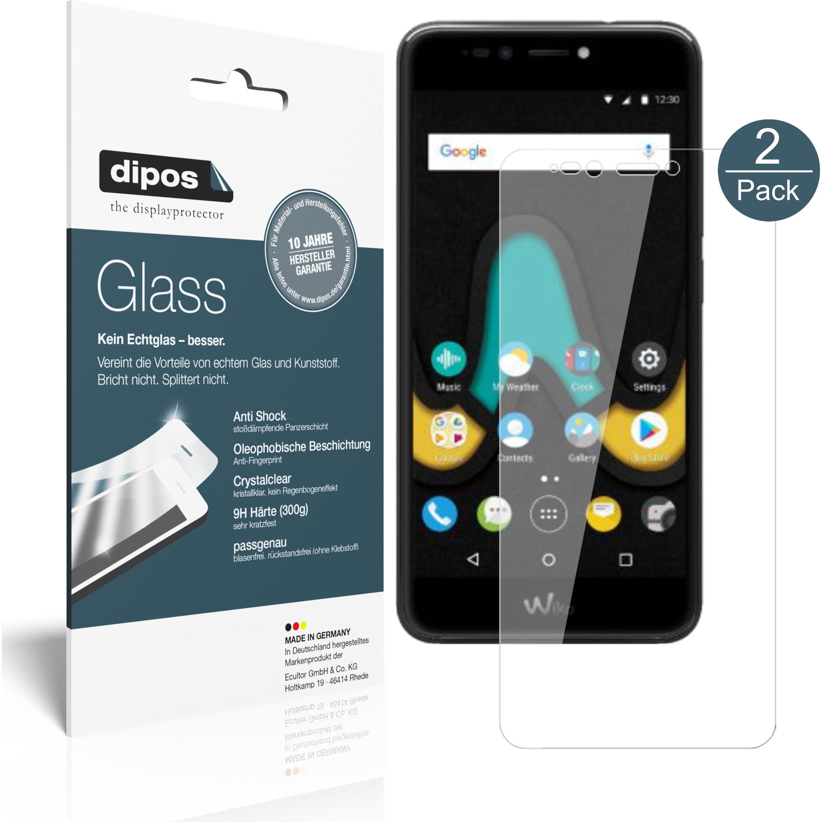 Dipos Displayschutz Anti-Shock (2 Stück, Wiko Upulse), Smartphone Schutzfolie, Transparent