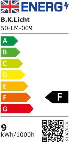 Energy Label B.K.Licht LED bulbs, set of 5, E27/9W (E27, 806 lm, 5x)